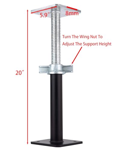 Adjustable Support Jack, Light Duty Steel Shores & Jack Post, 12.5"-20" Height Range - size: 12.5-20