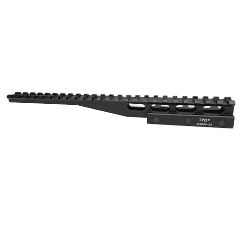 24-Slot Picatinny Rail Riser Mount (1"/0.83"/0.5" Height), 10" Length Flat Top Mount Adapter and Optics Riser Mount - style: Medium - 0.83"