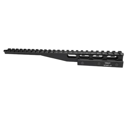 24-Slot Picatinny Rail Riser Mount (1"/0.83"/0.5" Height), 10" Length Flat Top Mount Adapter and Optics Riser Mount - style: Medium - 0.83"