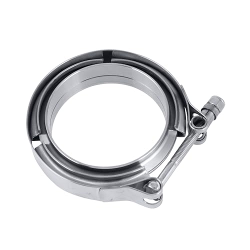3.5" V Band Clamp w/Flange 4PCS Stainless Steel For Turbo Exhaust Downpipes - color: 4 Pcs, size: 3.5"