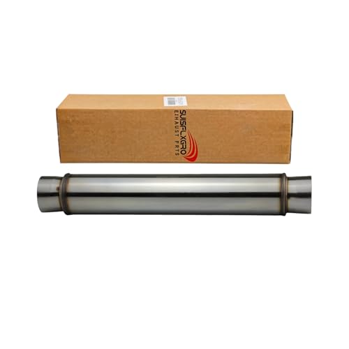 Exhaust Resonator, Straight Gasflow Design, Quiet and Deep Sound Muffler, Made of 100% Stainless (2.25X 18/22 ) - size: 2.25X18/22