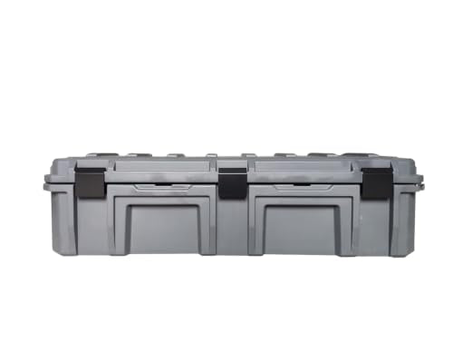 Overland Vehicle Systems 40100021 Dark Gray 117 QT Dry Box Storage with Drain and Bottle Opener | Waterproof Seal | Heavy-Duty Latches and Nylon Handles | Keeps Gear Safe, Dry and Organized - size: 117 QT Dry Box