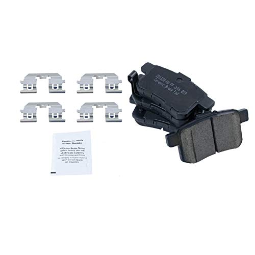 TRQ Rear Brake Pad and Rotor Set Ceramic Solid Rotors 11.1 in 5-Lug - style: BKA14741