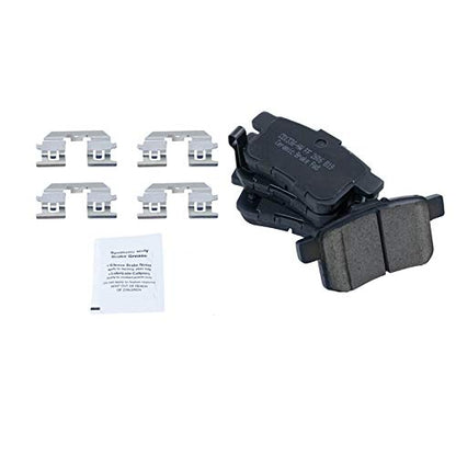 TRQ Rear Brake Pad and Rotor Set Ceramic Solid Rotors 11.1 in 5-Lug - style: BKA14741