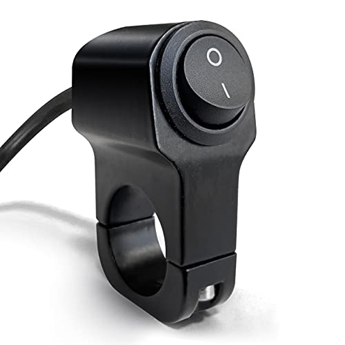 Motorcycle Handlebar Switch12V Waterproof Aluminum Alloy ATV Light Switches for Motorcycle Bike ATV UTV Scooters Fits 7/8"(22MM) Handlebars 1 Piece - size: Style A-Black 1 Piece