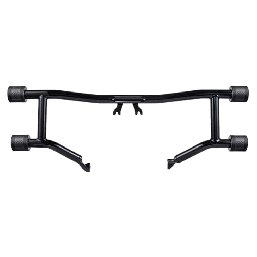 Advanblack Protek Two Step Highway Peg Crash Bar with CNC Slider Fit for 2014-2025 Harley Touring Road Glide Street Glide Electra Glide – Engine Guard Performance Upgrade (Black CNC w/Carbon Inlay) - color: Black CNC w/ Carbon Inlay