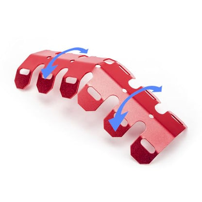 Larcele Motorcycle Exhaust Pipe Heat Shield Universal 9.8in/250mm MT/BHZ-01 - color: red