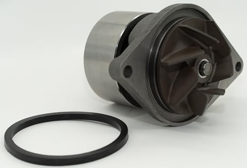 Direct Fit A77703 Water Pump for Case - Diesel Tractor - Coolant Pump with Pulley and Gasket (O-Ring) - Primed, Painted - Meets or Exceeds OEM Spec