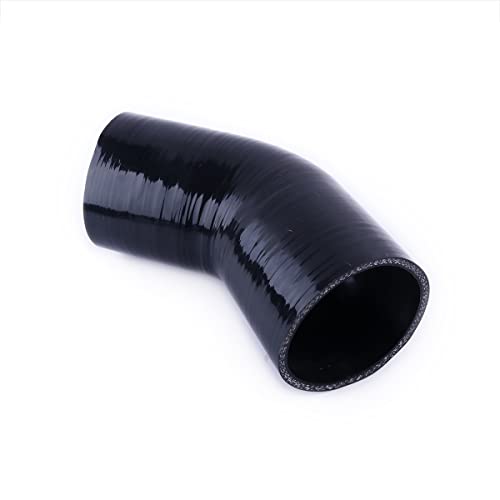 45 Degree ID 3"(76mm) Elbow Silicone Hose Intake Intercooler Coupler 3 inch Pipe,Length 102mm One Leg,4-Ply Thickness 5.4 mm - size: 45ID76(3")