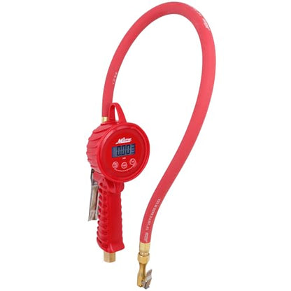 Milton 555e: Precision Digital Tire Inflator, Air Pressure Gauge, Grip-Head Air Chuck, 20" Hose, 1/4" Npt, W/Extreme ± 0.1& Accuracy, 10-120 Psi