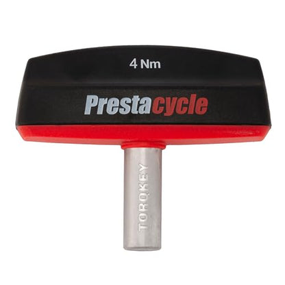 Prestacycle Pro TorqKeys 4Nm T-Handle Torque Limiting Tool – Torque Wrench Bit with Ergonomic Low-Profile Grip, Magnetic 1/4" Hex Bit Retention, Durable Zinc Shaft - size: 4Nm