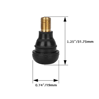 TR412 Tire Valve Stem Rubber Snap-in Valves, Tubeless Suit 5-Pack