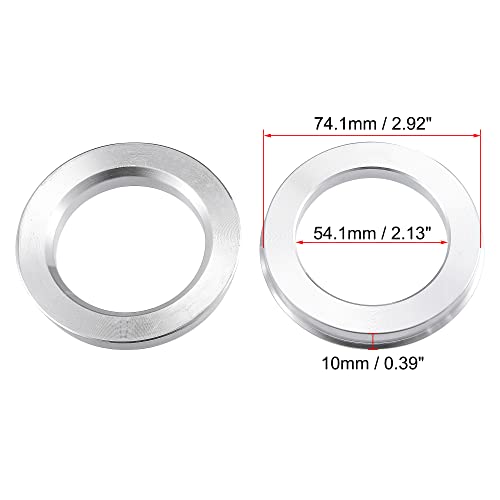 X AUTOHAUX 4pcs OD 74.1mm to ID 54.1mm Aluminum Alloy Hub Centric Rings - size: 74.1-54.1mm