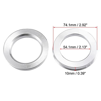 X AUTOHAUX 4pcs OD 74.1mm to ID 54.1mm Aluminum Alloy Hub Centric Rings - size: 74.1-54.1mm