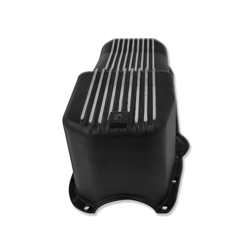 Finned Black Oil Pan for Chevy SBC 265 283 305 350 400 1955-1979 - color: Black, size: 1955-1979 SBC