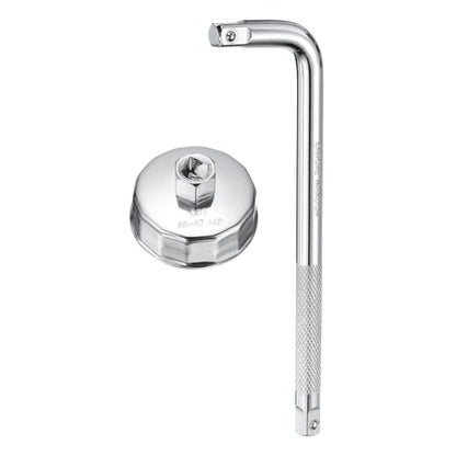 HARFINGTON Oil Filter Cap Wrench 14 Flute 67mm ID 1/2" CR-V Steel(902) - size: 67mm x 14 Flute(902)