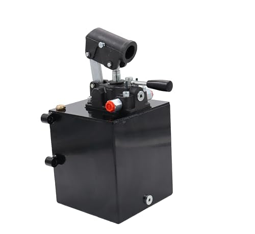 Spare Parts Holland - Double Acting Hydraulic Piston Hand Pump with Release Knob, Hand Operated Hydraulic Pump 3/8" NPTF Ports (1.5 CID 5 Qrt Tank (1.3 Gal) - style: 1.5 CID 5 Lt. tank (1.3 Gal)