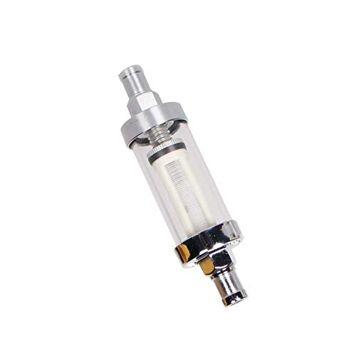 Universal Fuel Pump Filter, CarBole 9748 Universal 3/8" Inlet/Outlet Fuel Filter Clear View - Glass - size: 1PC Of 3/8" Inlet/Outlet