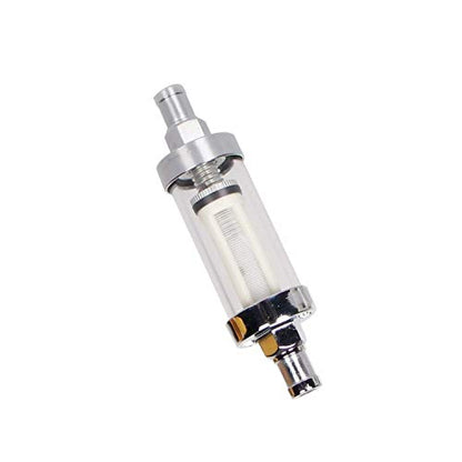 Universal Fuel Pump Filter, CarBole 9748 Universal 3/8" Inlet/Outlet Fuel Filter Clear View - Glass - size: 1PC Of 3/8" Inlet/Outlet