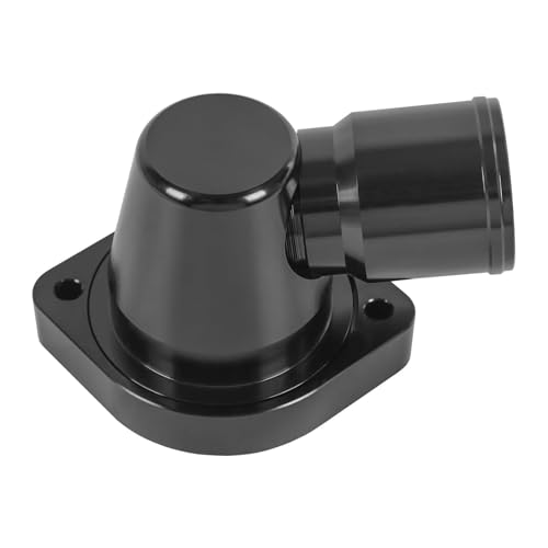 Billet Swivel Thermostat Housings Water Neck 90 1.5" Black Compatible with GM LS LS1 LS2 LS3 LS7 LS9 LSA L76 L92Engine