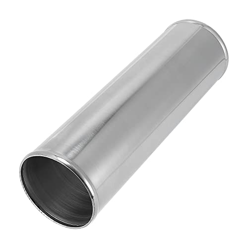 X AUTOHAUX OD 3.5" 89mm Length 12" 300mm Aluminum Alloy Tube Intercooler Pipe Straight Air Intake Tube Silver Tone for Car - size: 3.5 Inch