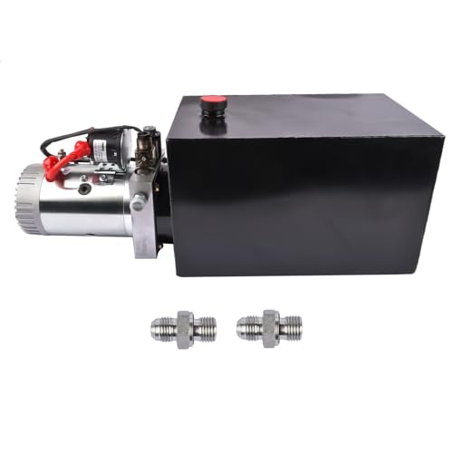 Steel Single Acting Hydraulic Pump 12V DC Hydraulic Power Unit 3.75 Gallon Dump Trailer Pump Dynast