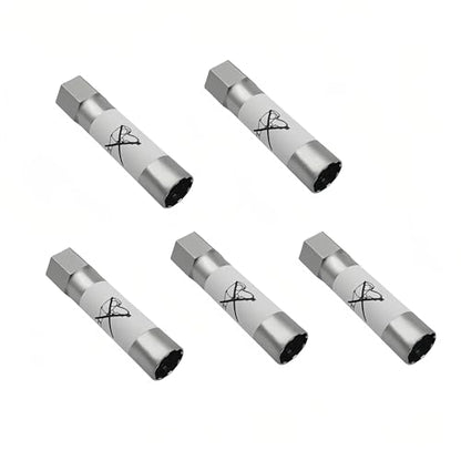 5Pcs 8-Point Splined Lug Nuts, 13/16" Hex Drive Socket Tool
