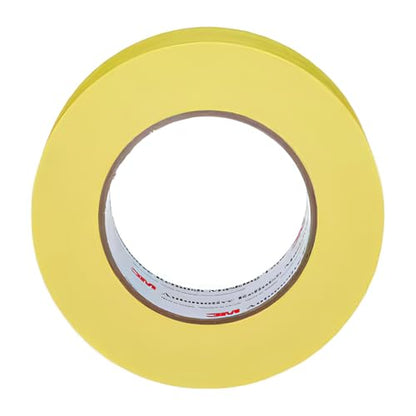 3M Automotive Refinish Masking Tape, 06656, 48 mm x 55 m, 24 Rolls – High-Performance Yellow Crepe Paper Tape for Precise Auto Painting and Detailing