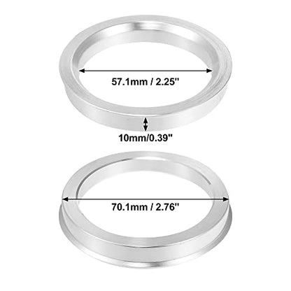 X AUTOHAUX 4pcs OD 70.1mm to ID 57.1mm Aluminum Alloy Car Hub Centric Rings Wheel Bore Center Spacer - size: 57.1mm