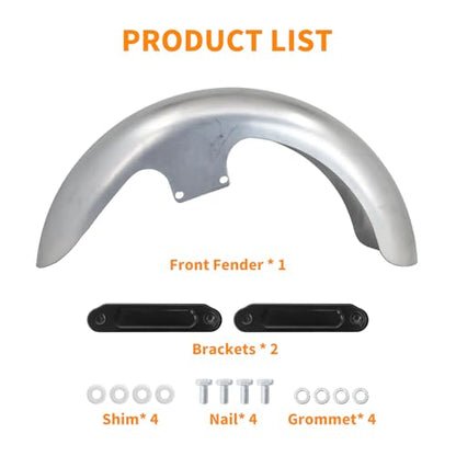 19 inch Front Fender Mudguard Fit For Harley Touring Road King FLHR Electra Glide FLHT Street Glide FLHX 2024-2025 CVO Road Glide 2023.5-2025 Unpainted - style: Unpainted 19inch 2024-2025