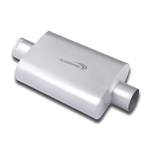 Universal Mufflers Dual Chamber 2.75" inlet (ID) 2.75" outlet (ID) overall 17" Performance Automotive Muffler Exhaust FH427540 - size: 2.75"