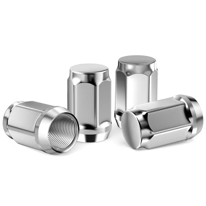 GAsupply 1/2x20 Lug Nuts 4pcs, Chrome 1.38" Tall 3/4" 19mm Hex, Cone Seat - color: Silver, size: 1/2"-20, style: 4pcs - 1.38" Tall