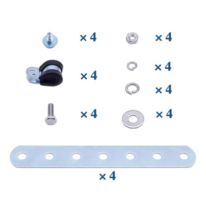 253 Transmission Oil Cooler Mounting Bracket Kit,Universal 253 Metal Mounting Bracket Kit for Oil Cooler,Electric Fan