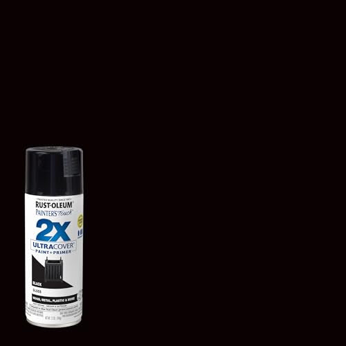 Rust-Oleum 334026 Painter's Touch 2X Ultra Cover Spray Paint, 12 oz, Gloss Black (Pack of 4) - color: Gloss Black, size: 12 Ounce (Pack of 4)