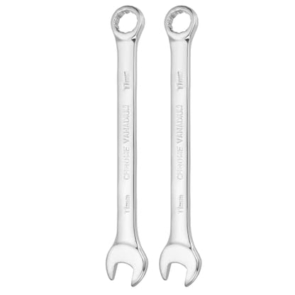 HARFINGTON 2pcs Combination Wrench 11mm Metric 12-Point Box and Open End - size: 11mm
