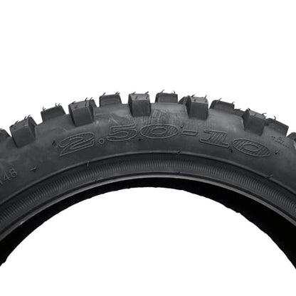 MMG 2.50-10 Mini Dirt Bike Knobby Tire Set of 2, Front/Rear