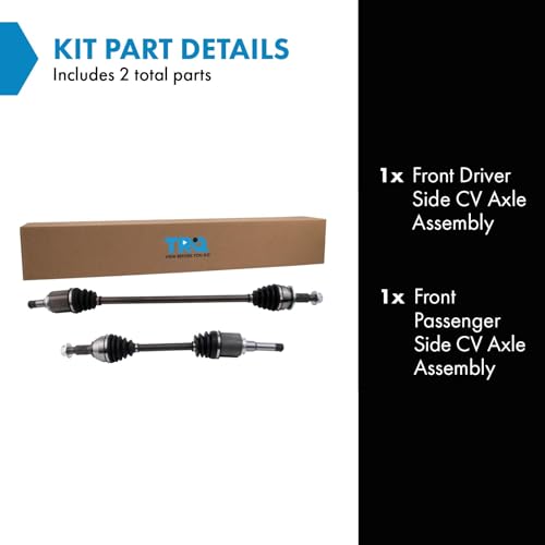 TRQ Front Left and Right CV Axle Assembly Set 2 Piece