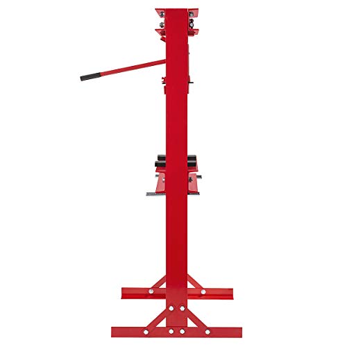 Stark Hydraulic Shop 플로어 프레스 H-프레임 12톤 용량 타입 잭 스탠드, 플레이트 장비 포함, 레드