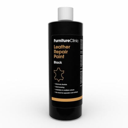 Furniture Clinic Leather Repair Paint, Color and Finish, Black - color: Black, size: 500ml / 17oz