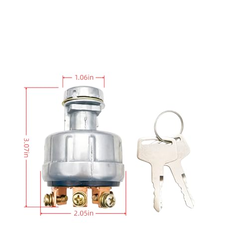 Larbi Ignition Switch with 4 Position 6 Terminal Wire Digger 2 Keys