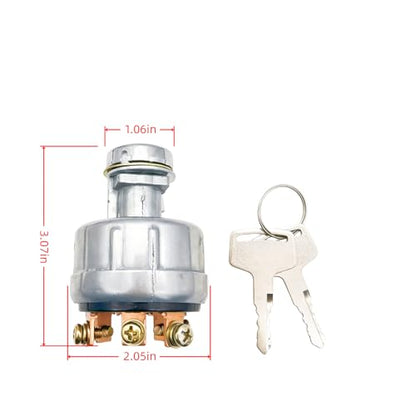 Larbi Ignition Switch with 4 Position 6 Terminal Wire Digger 2 Keys