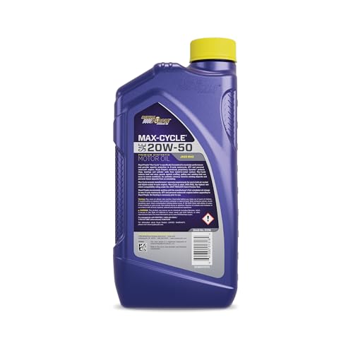 Royal Purple (06316-6PK Max-Cycle 20W-50 High Performance Synthetic Motorcycle Oil - 1 Quart, (Case of 6) - size: 1 Quart, Case of 6
