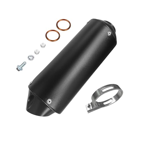KVAEY 28mm 1.1” Exhaust Silencer Muffler Clamp Gasket, Exhaust Muffler for 50CC 110CC 125CC Aluminum Exhaust Silencer Pipe with Metal Clamp, Motorcycle Accessories