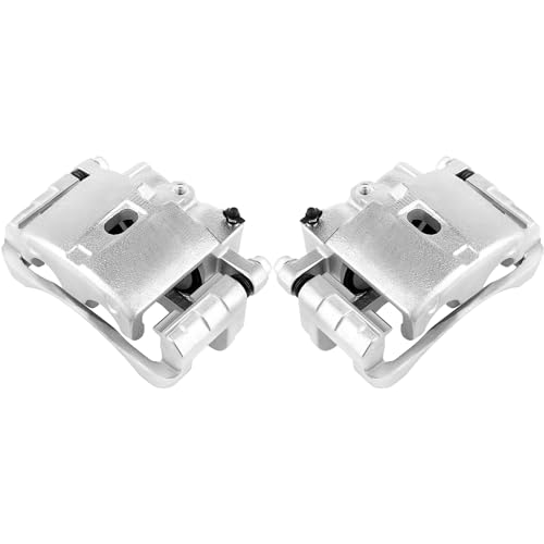 SCITOO 18-B4729 18-B4728 Front Left & Right Brake Calipers w/Bracket - size: Front[18-B4729 & 18-B4728]Silver