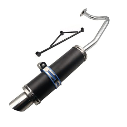 Black Exhaust System Muffler for GY6 50cc Scooters 139QMA 139QMB 4 Stroke Engine