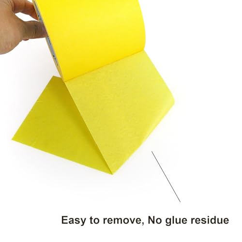 BOMEI PACK Wide Yellow Painters Tape 4 Inches x 30 Yards, 3D Tape, 3D Printing Tape for Laser Cutting, 21-Day Clean Removal Wide Masking Tape - color: Yellow