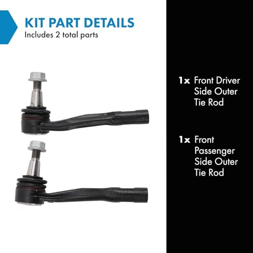 TRQ Front Outer Tie Rod Set - style: PSA74595