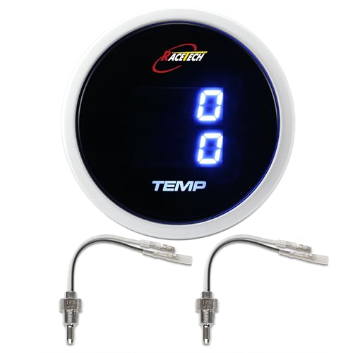RACETECH 52mm Digital Dual Coolant Temperature Gauge - size: Dual Temp - Water/Oil