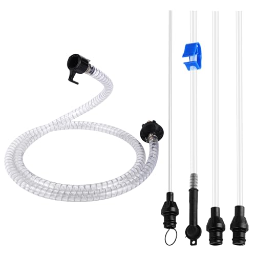 5-Piece Fluid Extractor Hose Kit, Pneumatic/Manual, 59 in Steel-Wire PVC