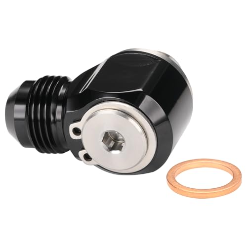 8AN Male Flare Banjo to M14x1.5 Stainless Steel Banjo Bolt Assembly Fitting Adapter Black - size: 8AN to M14x1.5